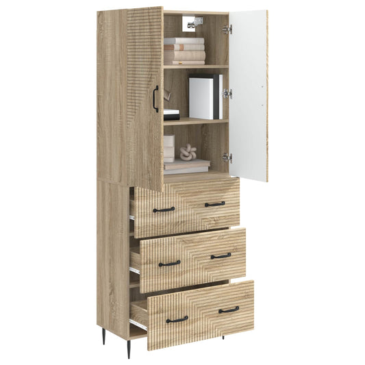 Cabinet Set 2 pcs Sonoma Oak 66 x 34.5 x 90 cm Engineered Wood