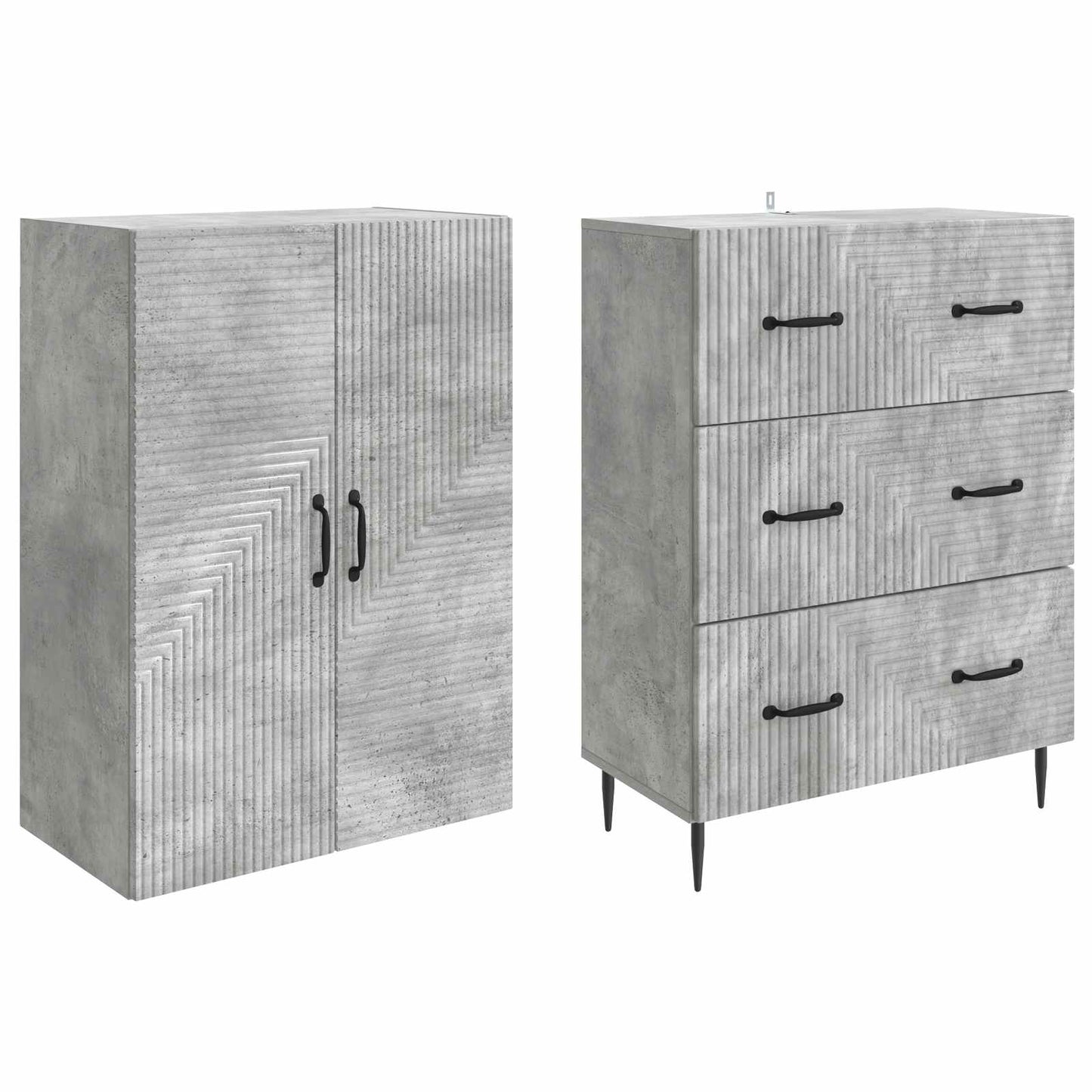 Cabinet Set 2 pcs 66 x 34.5 x 90 cm Engineered Wood