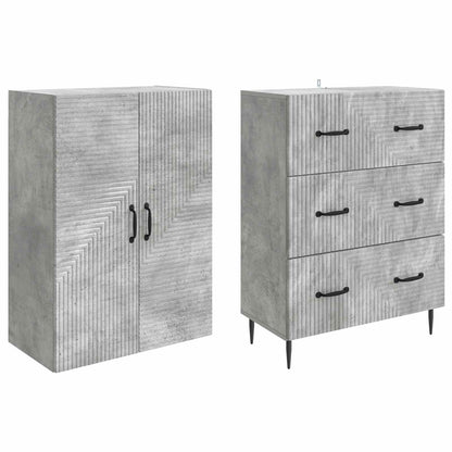Cabinet Set 2 pcs 66 x 34.5 x 90 cm Engineered Wood