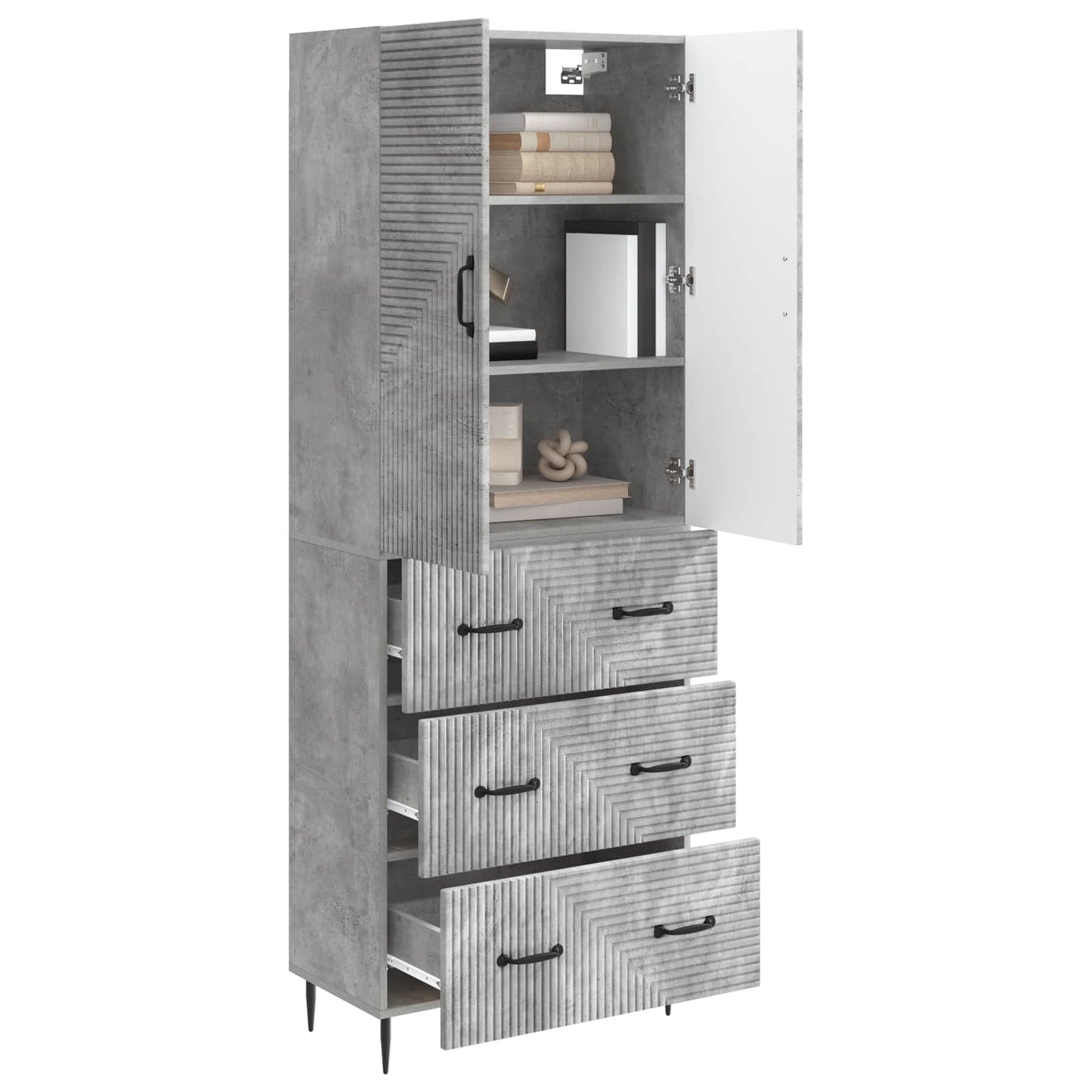 Cabinet Set 2 pcs 66 x 34.5 x 90 cm Engineered Wood