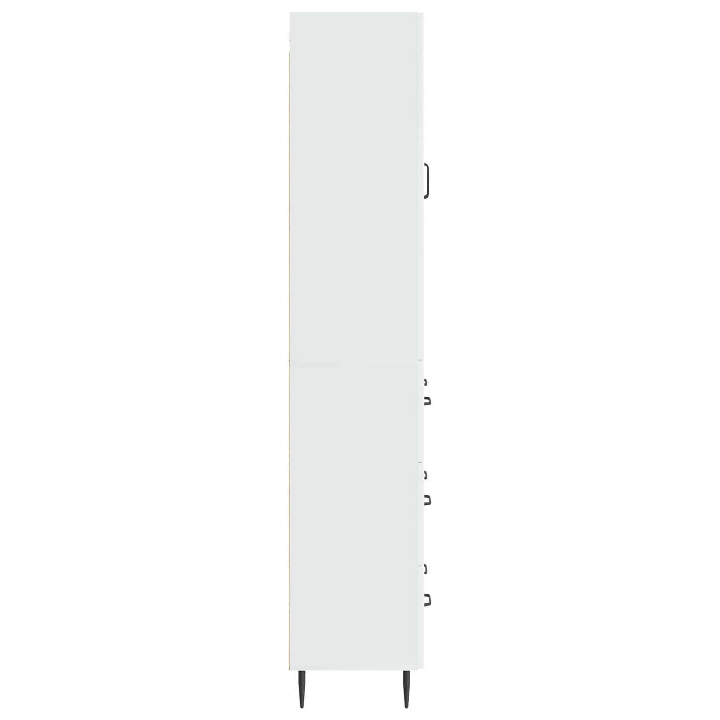Cabinet Set 2 pcs High Gloss White 66 x 34.5 x 90 cm