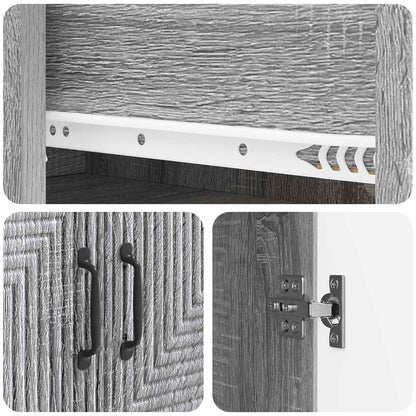 Cabinet Set 2 pcs Grey Sonoma 66 x 34.5 x 90 cm Engineered Wood