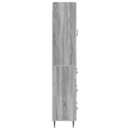 Cabinet Set 2 pcs 66 x 34.5 x 90 cm Engineered Wood Grey Sonoma