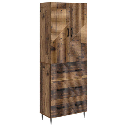 Cabinet Set 2 pcs 66 x 34.5 x 90 cm Engineered Wood Old Wood