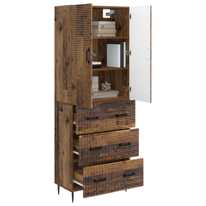 Cabinet Set 2 pcs 66 x 34.5 x 90 cm Engineered Wood Old Wood