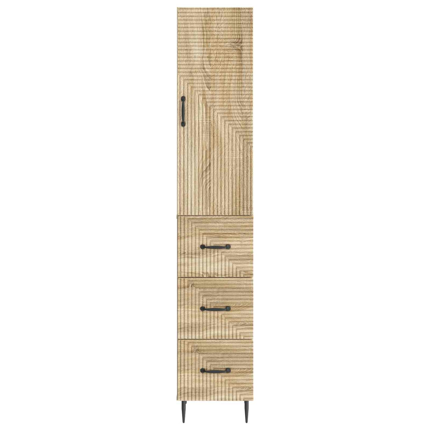 Cabinet Set 2 pcs 33 x 34.5 x 90 cm Engineered Wood Sonoma Oak
