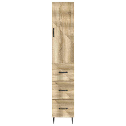 Cabinet Set 2 pcs 33 x 34.5 x 90 cm Engineered Wood Sonoma Oak
