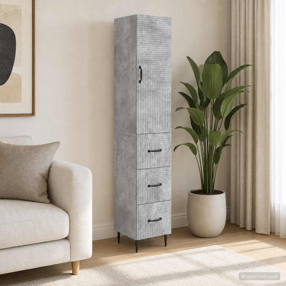 Cabinet Set 2 pcs 33 x 34.5 x 90 cm Engineered Wood