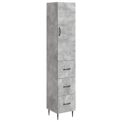 Cabinet Set 2 pcs Concrete Grey 33 x 34.5 x 90 cm