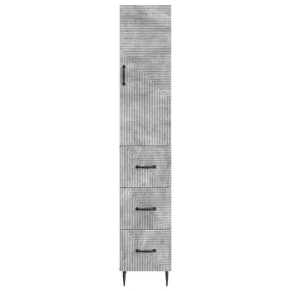Cabinet Set 2 pcs Concrete Grey 33 x 34.5 x 90 cm