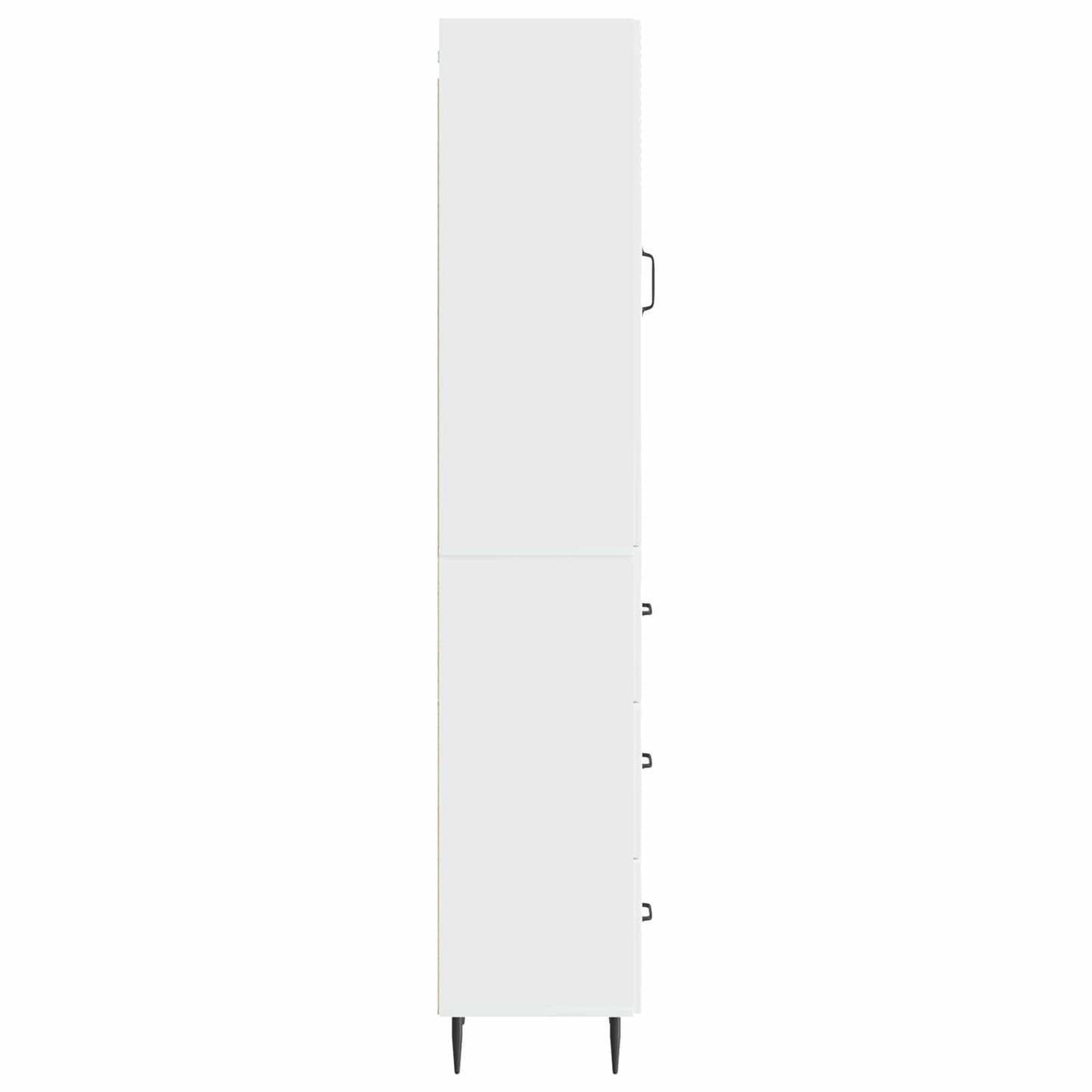 Cabinet Set 2 pcs High Gloss White 33 x 34.5 x 90 cm