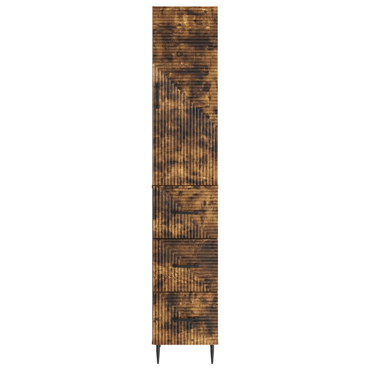 Cabinet Set 2 pcs 33 x 34.5 x 90 cm Engineered Wood Smoked Oak