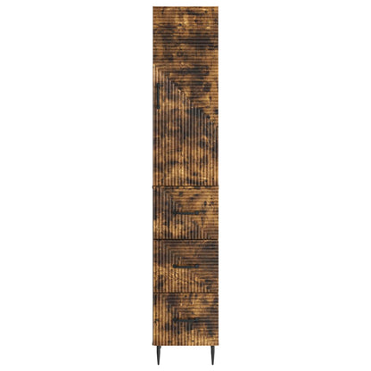 Cabinet Set 2 pcs 33 x 34.5 x 90 cm Engineered Wood Smoked Oak