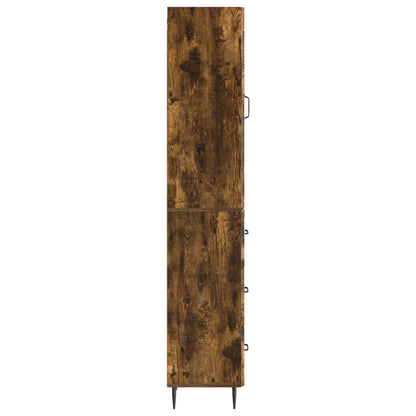 Cabinet Set 2 pcs 33 x 34.5 x 90 cm Engineered Wood Smoked Oak