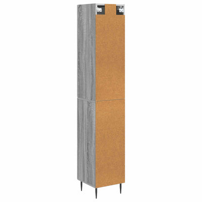 Cabinet Set 2 pcs 33 x 34.5 x 90 cm Engineered Wood Grey Sonoma