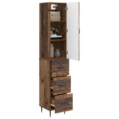 Cabinet Set 2 pcs 33 x 34.5 x 90 cm Engineered Wood Old Wood