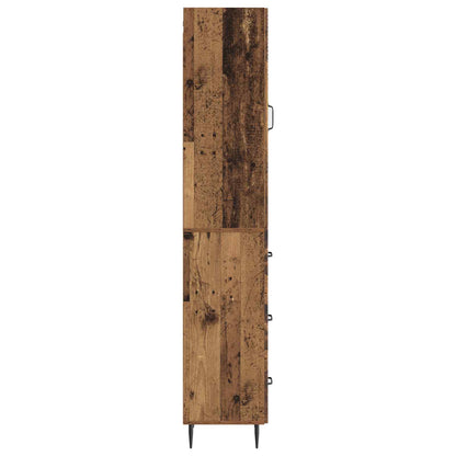 Cabinet Set 2 pcs 33 x 34.5 x 90 cm Engineered Wood Old Wood