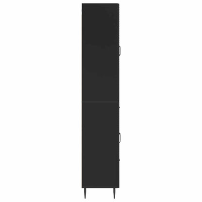 Cabinet Set 2 pcs Black 66 x 34.5 x 89.5 cm Engineered Wood