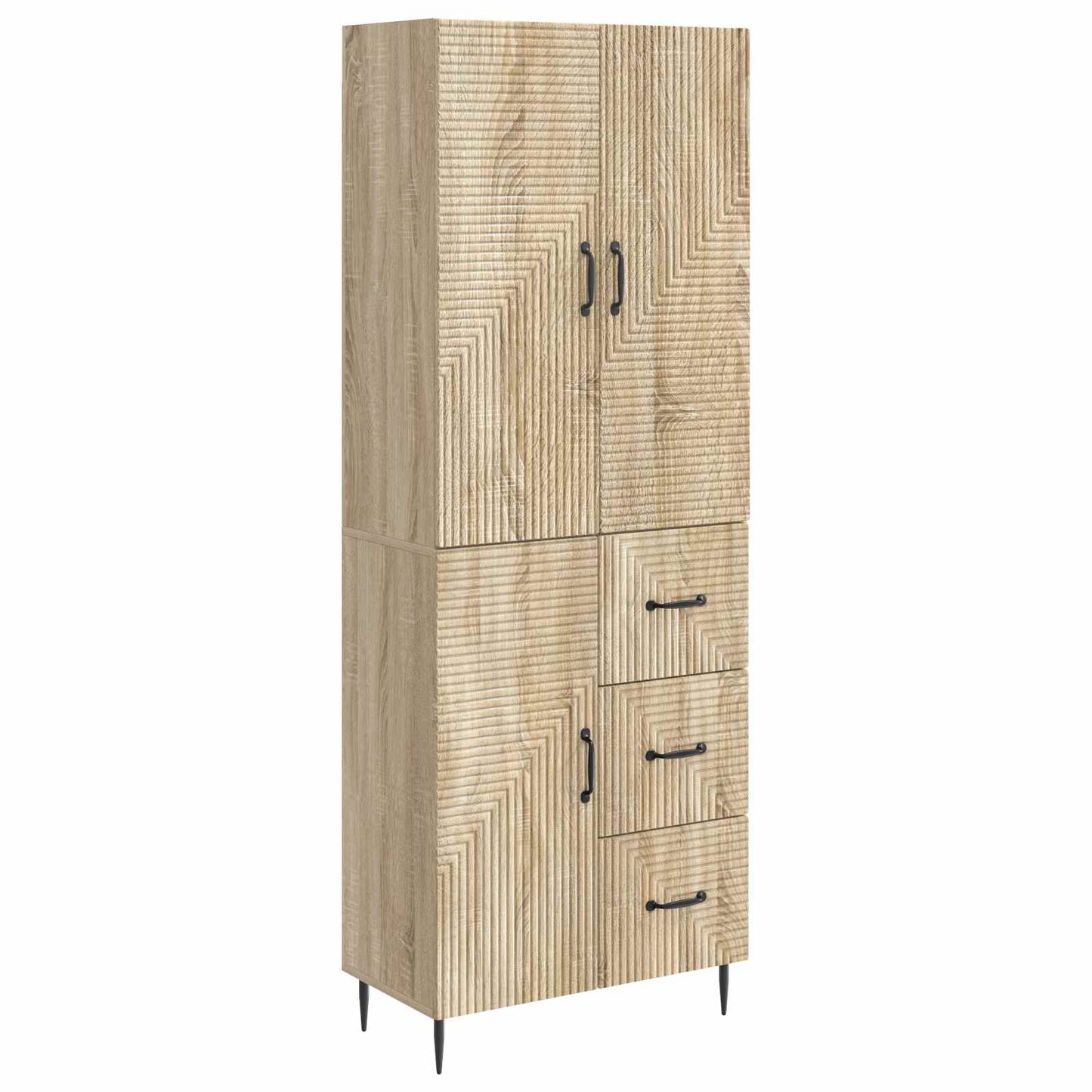 Cabinet Set 2 pcs Sonoma Oak 66 x 34.5 x 89.5 cm