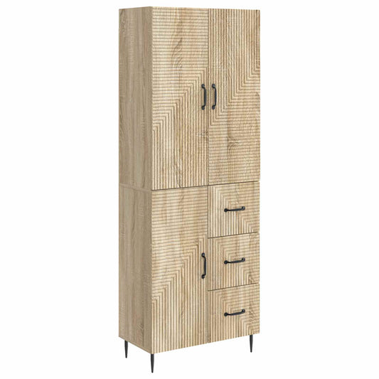 Cabinet Set 2 pcs Sonoma Oak 66 x 34.5 x 89.5 cm