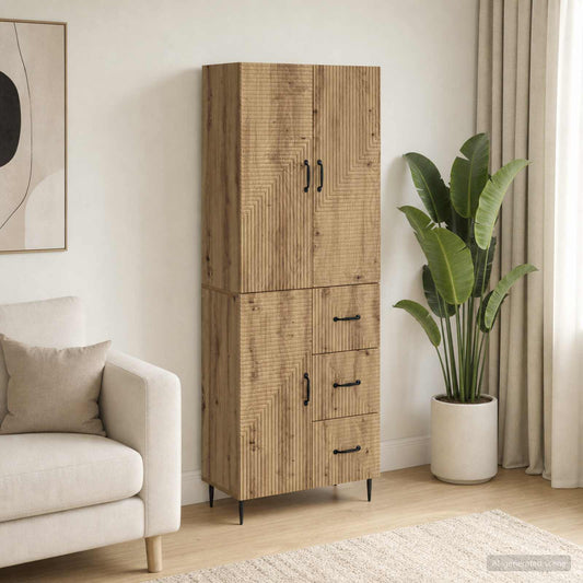 Cabinet Set 2 pcs Artisan Oak Engineered Wood