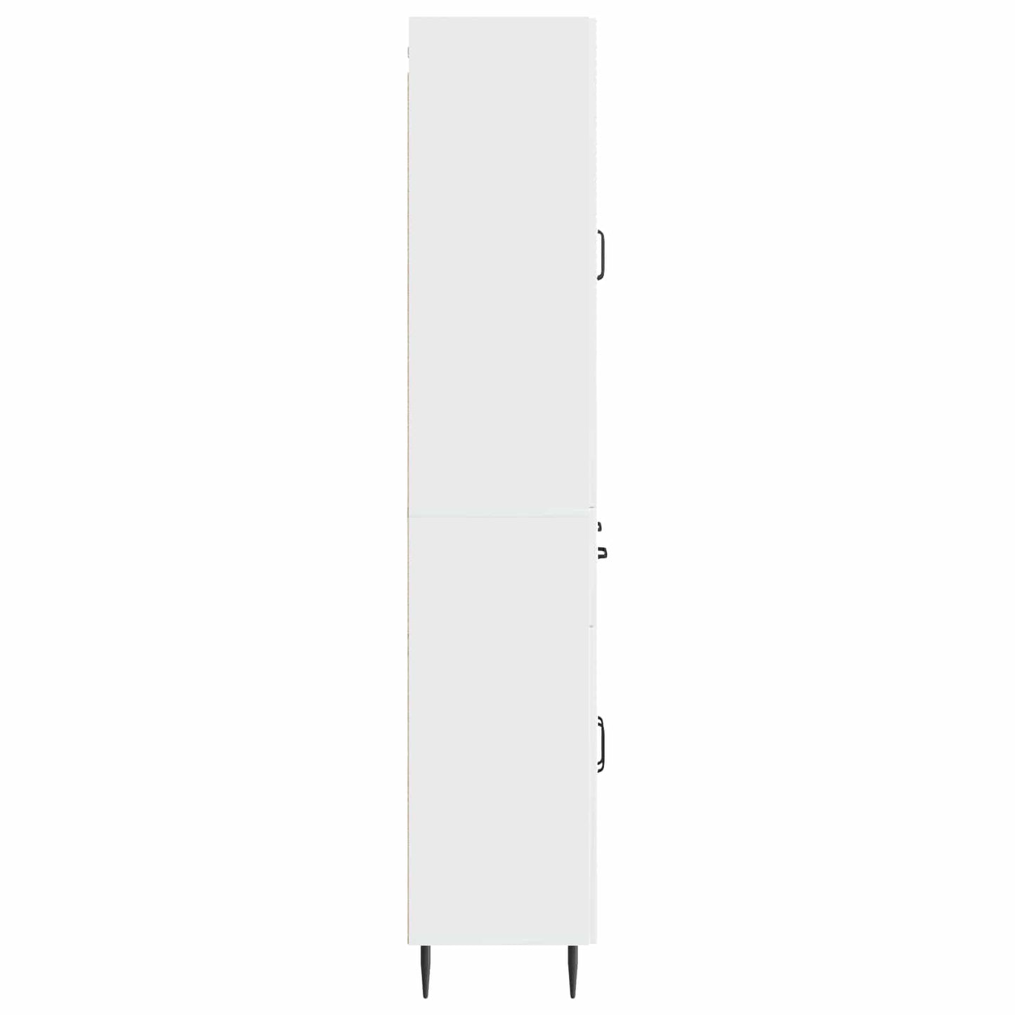 Cabinet Set 2 pcs High Gloss White 66 x 34.5 x 89.5 cm