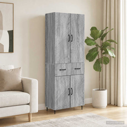 Cabinet Set 2 pcs Grey Sonoma 66 x 34.5 x 89.5 cm