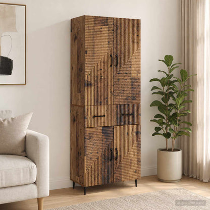 Cabinet Set 2 pcs Old Wood 66 x 34.5 x 89.5 cm Engineered Wood