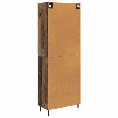 Cabinet Set 2 pcs Old Wood 66 x 34.5 x 89.5 cm Engineered Wood