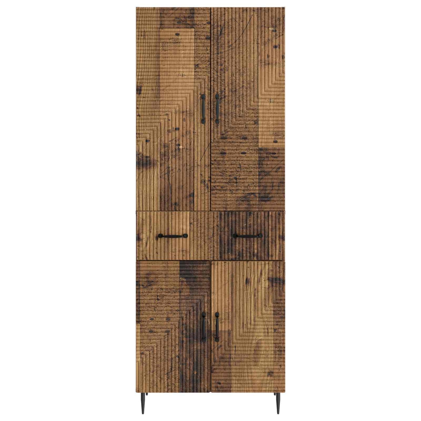 Cabinet Set 2 pcs Old Wood 66 x 34.5 x 89.5 cm Engineered Wood