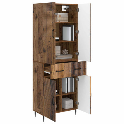 Cabinet Set 2 pcs Old Wood 66 x 34.5 x 89.5 cm Engineered Wood