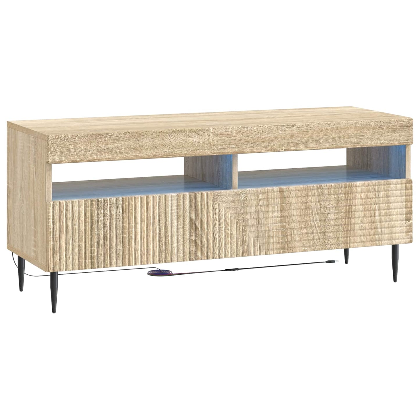 3 Piece LED TV Cabinet Sonoma Oak Engineered Wood