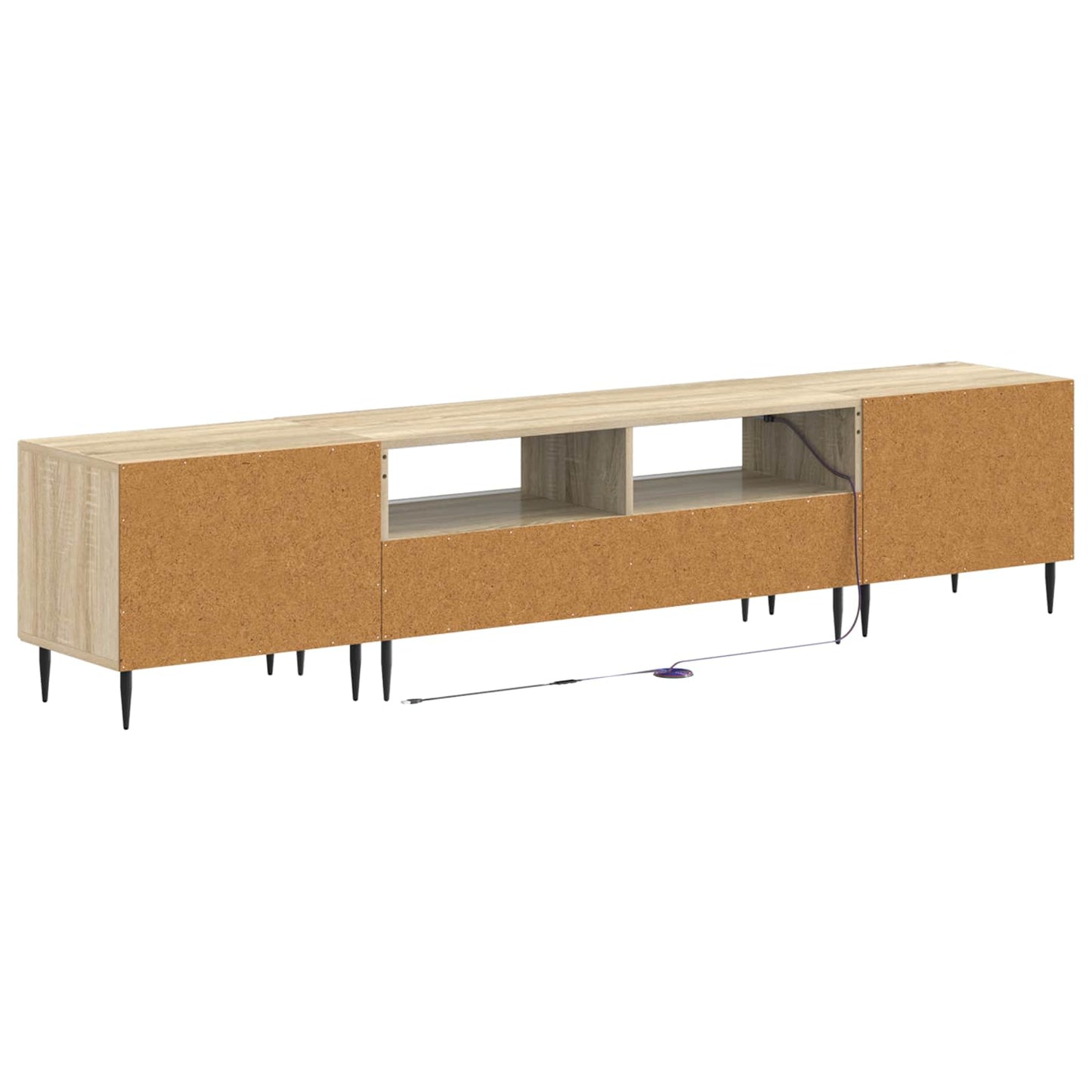 3 Piece LED TV Cabinet Sonoma Oak Engineered Wood