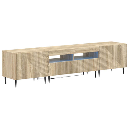 3 Piece LED TV Cabinet Sonoma Oak Engineered Wood