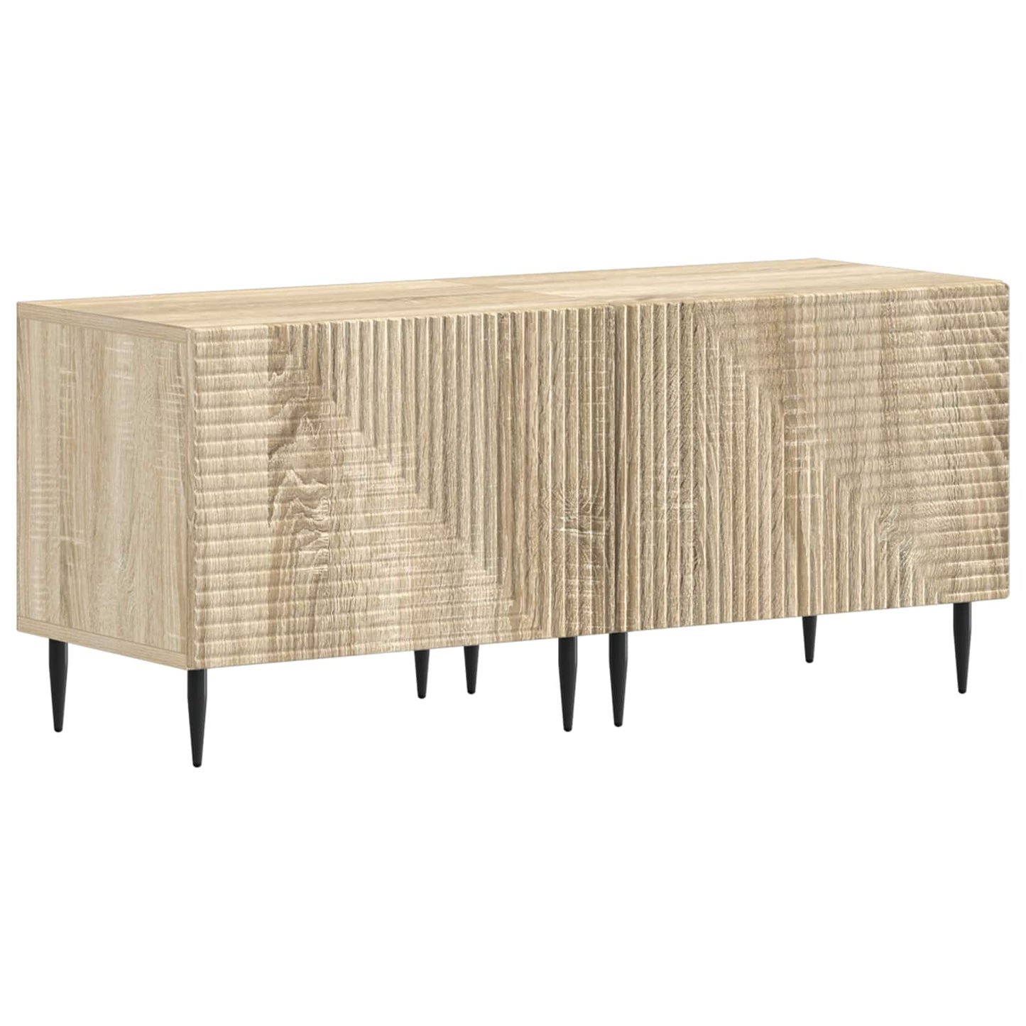 3 Piece LED TV Cabinet Sonoma Oak Engineered Wood