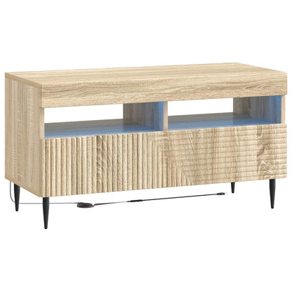 3 Piece LED TV Cabinet Sonoma Oak Engineered Wood