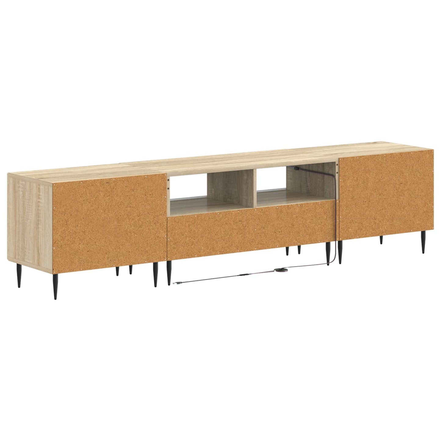3 Piece LED TV Cabinet Sonoma Oak Engineered Wood