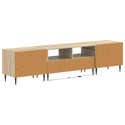 3 Piece LED TV Cabinet Sonoma Oak Engineered Wood