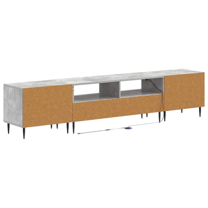 3 Piece LED TV Cabinet Concrete Grey Engineered Wood