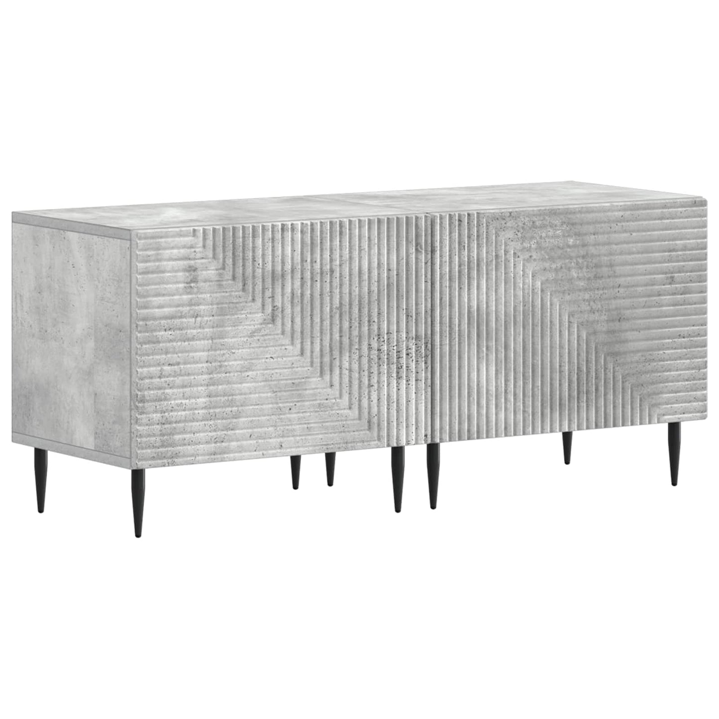 3 Piece LED TV Cabinet Concrete Grey Engineered Wood