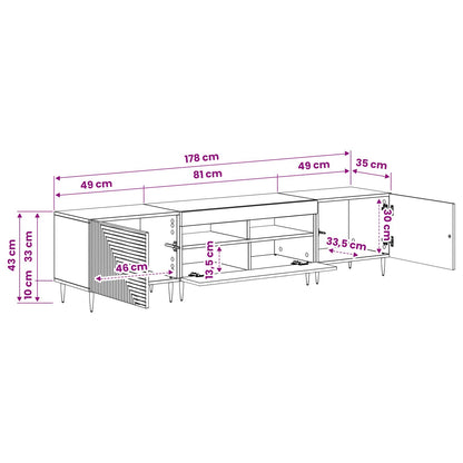 3 Piece LED TV Cabinet Concrete Grey Engineered Wood