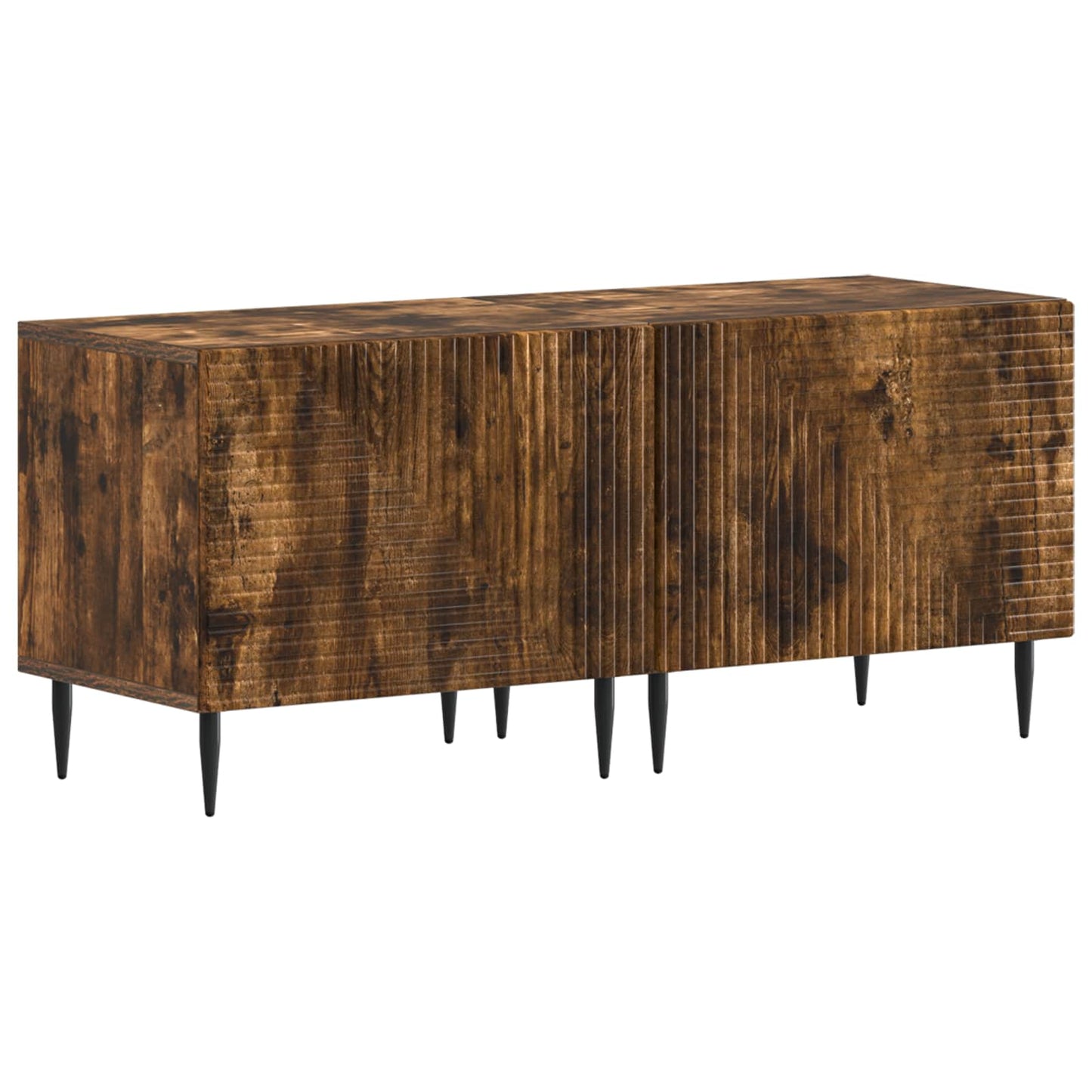3 Piece LED TV Cabinet Smoked Oak Engineered Wood