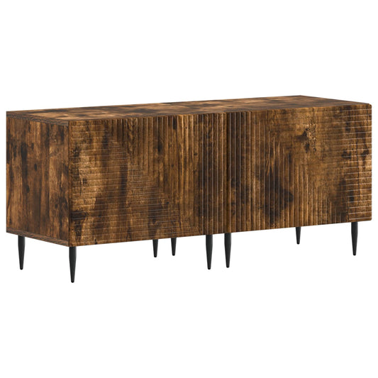 3 Piece LED TV Cabinet Smoked Oak Engineered Wood