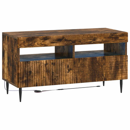 3 Piece LED TV Cabinet Smoked Oak Engineered Wood
