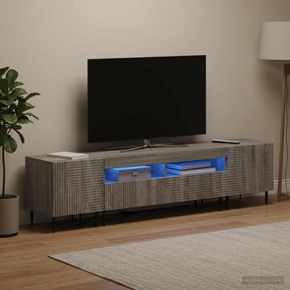 3 Piece LED TV Cabinet Grey Sonoma Engineered Wood