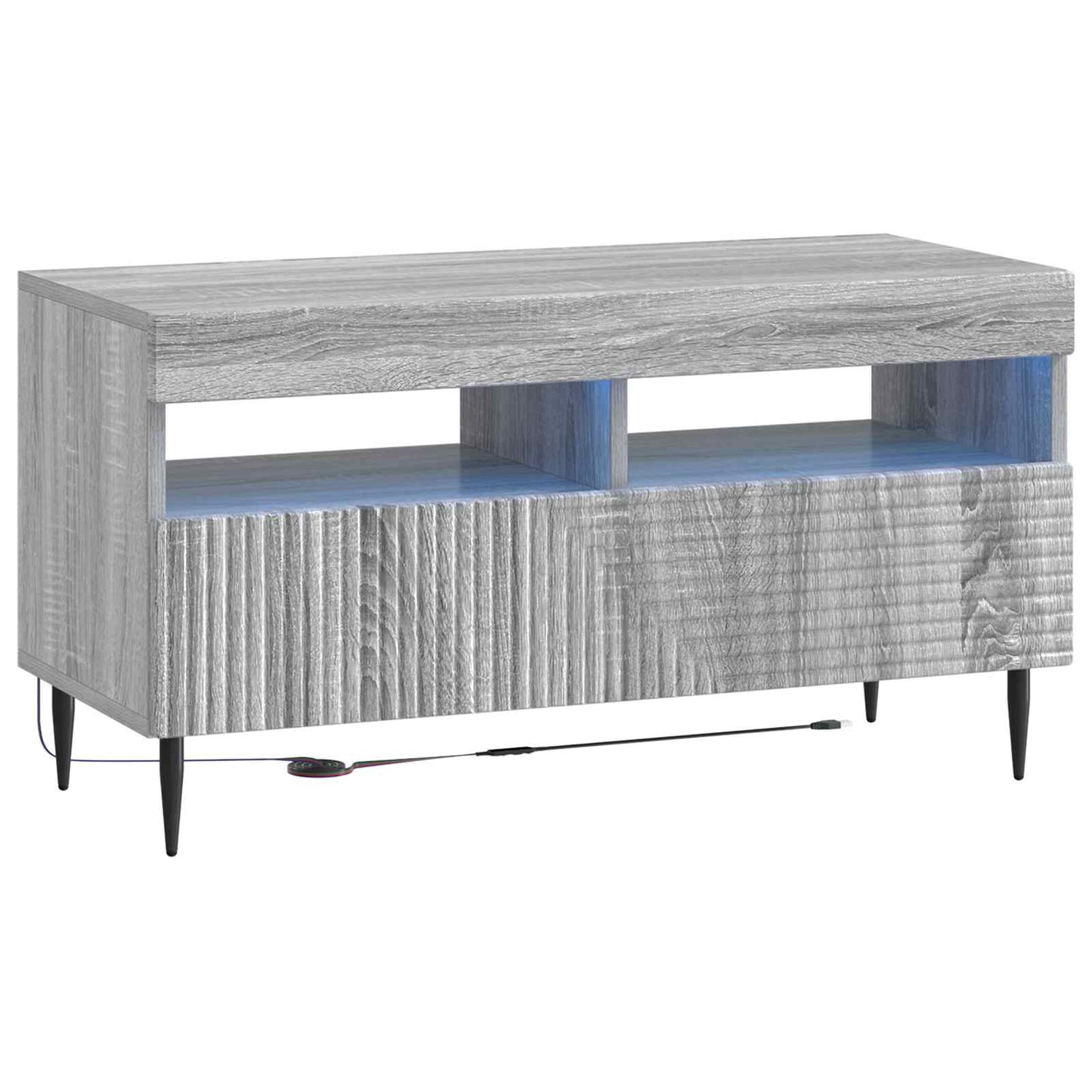 3 Piece LED TV Cabinet Grey Sonoma Engineered Wood