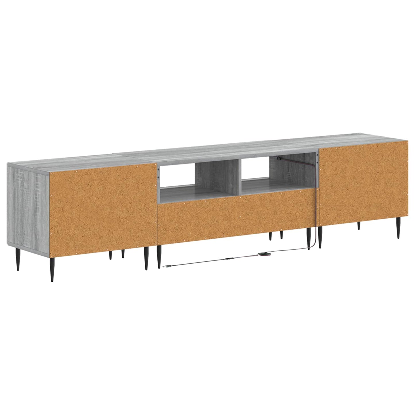 3 Piece LED TV Cabinet Grey Sonoma Engineered Wood