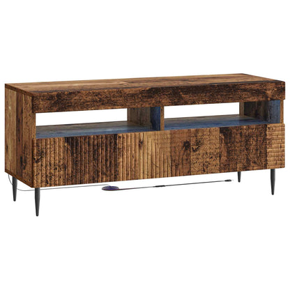 3 Piece LED TV Cabinet Old Wood Engineered Wood