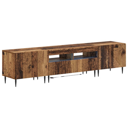 3 Piece LED TV Cabinet Old Wood Engineered Wood