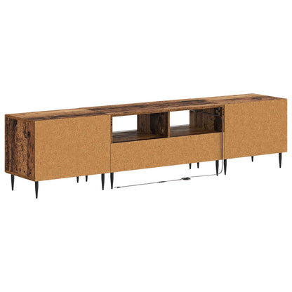 3 Piece LED TV Cabinet Old Wood Engineered Wood